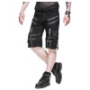 Men Steampunk Casual Short Belt Rock Zipper Summer Gothic Short Pant 